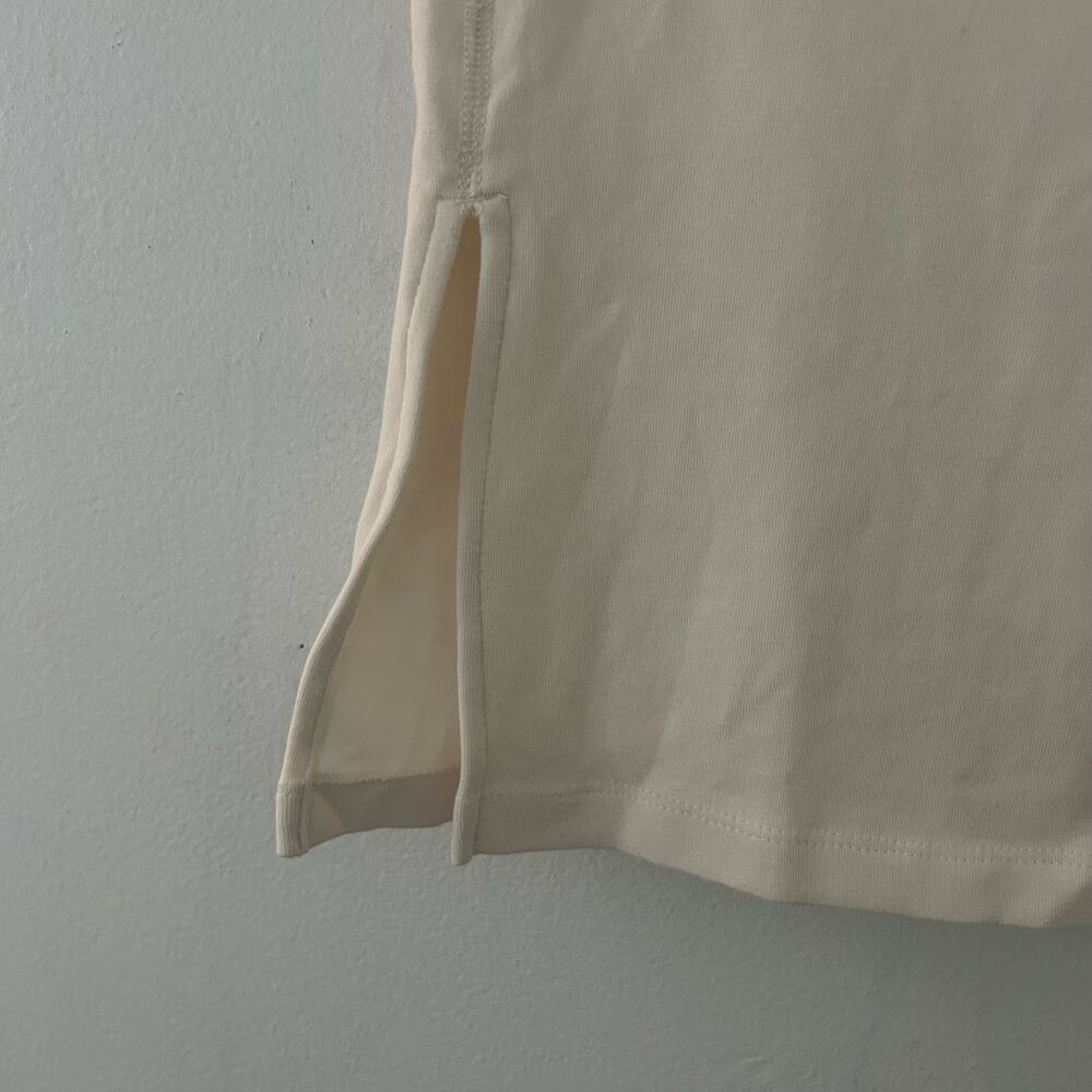 Madewell Women's Sleeveless Boatneck Side Slit Tee Vintage Ivory Cream XXS New - Picture 4 of 8